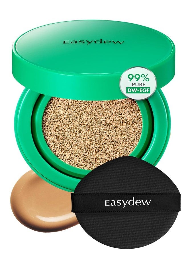 Easydew Mela B Toning Ampoule Cushion - 2-in-1 Korean Skin Care & Face Beauty Makeup - Age-Defying Full Coverage Cushion Foundation with Niacinamide & Hyaluron-Vital C 0.45 oz (#27 Golden) - Image 1